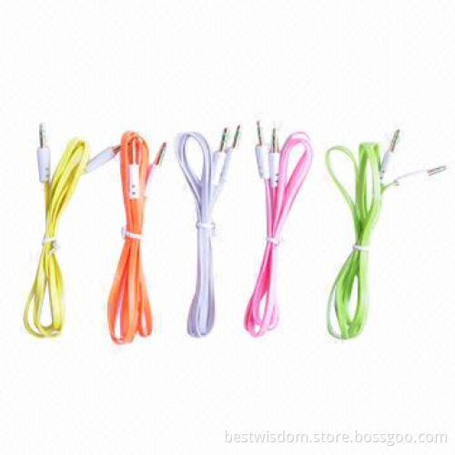 3.5mm stereo plug cables, various colors are available